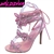 BERLIN-534 WHOLESALE WOMEN'S LACE UP BUTTERFLY HIGH HEEL SANDALS