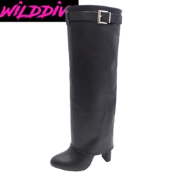 BRANDY-05 WHOLESALE WOMEN'S FOLDOVER KNEE HIGH BOOTS