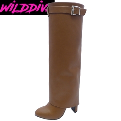 BRANDY-05 WHOLESALE WOMEN'S FOLDOVER KNEE HIGH BOOTS