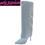 CARINA-01A WHOLESALE WOMEN'S CUFFED FOLD OVER BOOTS