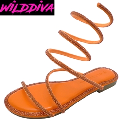 ROO-12 WHOLESALE WOMEN'S SLINKY STYLE FLAT SANDALS