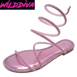 ROO-12 WHOLESALE WOMEN'S SLINKY STYLE FLAT SANDALS