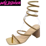 VANA-16 WHOLESALE WOMEN'S SLINKY STYLE LOW HEEL SANDALS